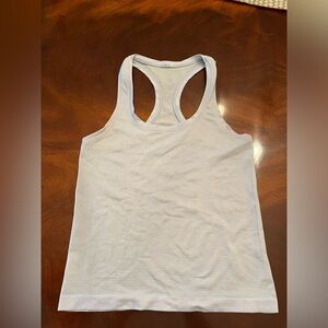 VERY LIGHT PURPLE/BLUE RACE LENGTH TOP